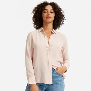 Everlane Clean Silk Shirt (Pink) (NWT)